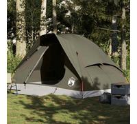 vidaXL Camping Tent Dome 4-Person Brown Waterproof
