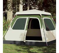 vidaXL Camping Tent Dome 4-Person Green Quick Release UK