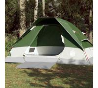 Camping Tent Dome 4-Person Green Waterproof
