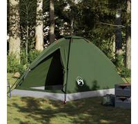vidaXL Camping Tent Dome 4-Person Olive Green Waterproof