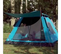 vidaXL Camping Tent Dome 5-Person Blue Quick Release UK