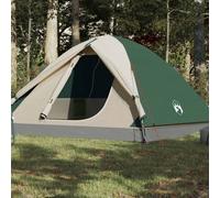 vidaXL Camping Tent Dome 6-Person Green Waterproof UK