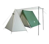 vidaXL Camping Tent for 3 Persons - Portable Frame Shelter with Water-Resistant Rainfly, E-Port, Green 185T Taffeta, Easy Setup