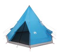 vidaXL Camping Tent Tipi, Dome Tent for 4-Person, Lightweight Instant Tent for Outdoor Patio Picnic Hiking Backpacking, Blue Waterproof