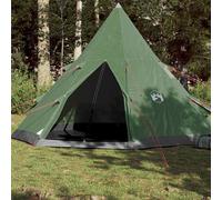 vidaXL Camping Tent Tipi 4-Person Green Waterproof