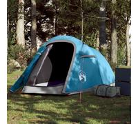 vidaXL Camping Tent Tunnel 2-Person Blue Waterproof
