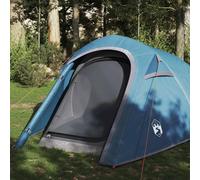 vidaXL Camping Tent Tunnel 3-Person Blue Waterproof UK