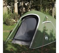 vidaXL Camping Tent Tunnel 3-Person Green Waterproof