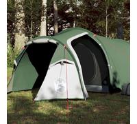 vidaXL Camping Tent Tunnel 3-Person Green Waterproof