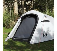 vidaXL Camping Tent Tunnel 3-Person White Blackout Fabric Waterproof