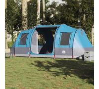 vidaXL Camping Tent Tunnel 4-Person Blue Waterproof