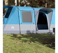 (blue) vidaXL Camping Tent Tunnel 4-Person Lightweight Tent Dome Tent Waterproof