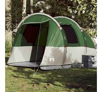 vidaXL Camping Tent Tunnel 4-Person Green Waterproof