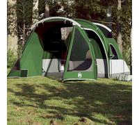 vidaXL Camping Tent Tunnel 4-Person Green Waterproof