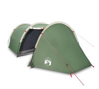 vidaXL Camping Tent Tunnel 4-Person Lightweight Dome Tent Green Waterproof