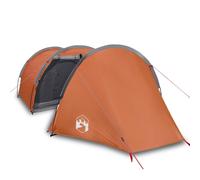 vidaXL Camping Tent Tunnel 4-Person Lightweight Dome Tent Orange Waterproof