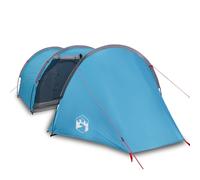 vidaXL Camping Tent Tunnel 4-Person Lightweight Tent Dome Tent Blue Waterproof