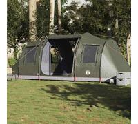 vidaXL Camping Tent Tunnel 4-Person Olive Green Waterproof