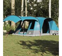 vidaXL Camping Tent Tunnel 5-Person Blue Waterproof UK