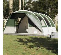 vidaXL Camping Tent Tunnel 5-Person Green Waterproof UK
