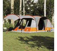 vidaXL Camping Tent Tunnel 5-Person Grey and Orange Waterproof UK