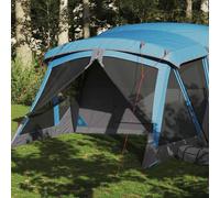 vidaXL Camping Tent with Porch 4-Person Blue Waterproof UK