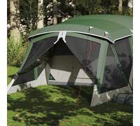 vidaXL Camping Tent with Porch 4-Person Green Waterproof UK