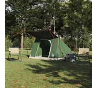 vidaXL Camping Tent with Roof Green 223 x 163 x 130 cm Taffeta