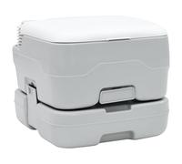 vidaXL Camping Toilet Grey and White 41.5 x 36.5 x 30 cm Polyethylene