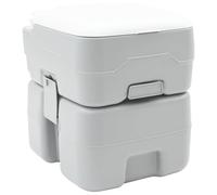 vidaXL Camping Toilet Grey Housing + White Cover Not Applicable