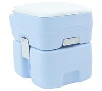 vidaXL Camping Toilet Sky Blue Body + White Lid NA NA NA
