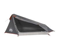 vidaXL Camping Tunnel Tent 1 Person Grey Orange Waterproof
