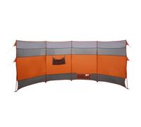 vidaXL Camping Windbreak 366x152x152 cm - Grey/Orange Polyester with PU Waterproof Coating, Mesh Windows, Lightweight, Fibreglass Poles, Easy Assembly