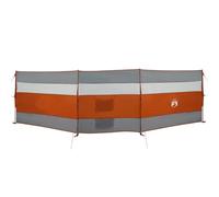 vidaXL Camping Windbreak - 508x130 cm Waterproof Grey/Orange - Wind Resistant Portable Barrier