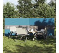 vidaXL Camping Windbreak - Blue Portable Waterproof Outdoor Barrier 344x120 cm with Easy Setup and Storage