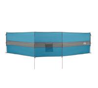 vidaXL camping windbreak blue - 490x123 cm waterproof windscreen with easy setup, stable anchoring, portable design, storage pocket
