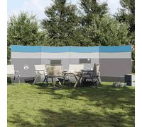 vidaXL Blue Camping Windbreak - Waterproof/Wind-Resistant Outdoor Beach Screen 510x153 cm - Easy Setup/Portable Design