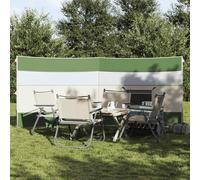 vidaXL camping windbreak/green 340x130cm portable waterproof wind barrier/fence for beach/campsite w/fibreglass poles/storage pocket lightweight design