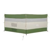 vidaXL camping windbreak/green 340x130cm portable waterproof wind barrier/fence for beach/campsite w/fibreglass poles/storage pocket lightweight design