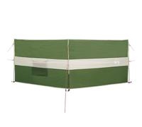 vidaXL camping windbreak green 344x120cm waterproof polyester - portable beach windbreaker with metal stakes and storage pocket, foldable outdoor barrier, easy setup