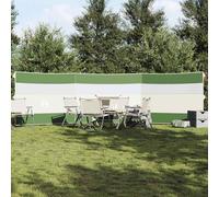 vidaxl camping windbreak - portable waterproof windbreaker - 508x130 cm (green) - outdoor beach tent barrier with lightweight design and storage pocket - polyester pu coating - easy setup and takedown