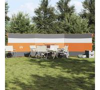 vidaXL Camping Windbreak Grey and Orange 508x130 cm Waterproof