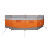 vidaXL Camping Windbreak - Grey/Orange 510x153cm Waterproof Wind Shield, Beach Tent Barrier, Portable Outdoor Privacy Screen