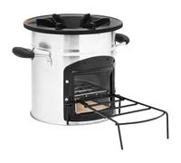 vidaXL Camping Wood Stove Terrace Outdoor Heater Charcoal Grill Fireplace Fire B