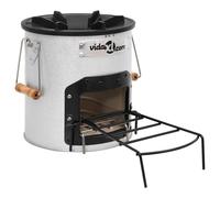 vidaXL Camping Wood Stove Terrace Outdoor Heater Charcoal Grill Fireplace Fire B