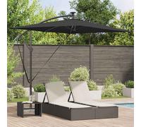 vidaXL Cantilever Banana Parasol Black 294 x 200 x 254 cm