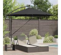 vidaXL Cantilever Banana Parasol Black 294 x 294 x 248 cm