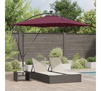 vidaXL Cantilever Banana Parasol Bordeaux red 249 x 249 x 250 cm