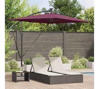 vidaXL Cantilever Banana Parasol Bordeaux red 294 x 200 x 254 cm