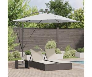 vidaXL Cantilever Banana Parasol Sand 249 x 249 x 250 cm